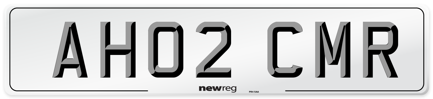 AH02 CMR Number Plate from New Reg